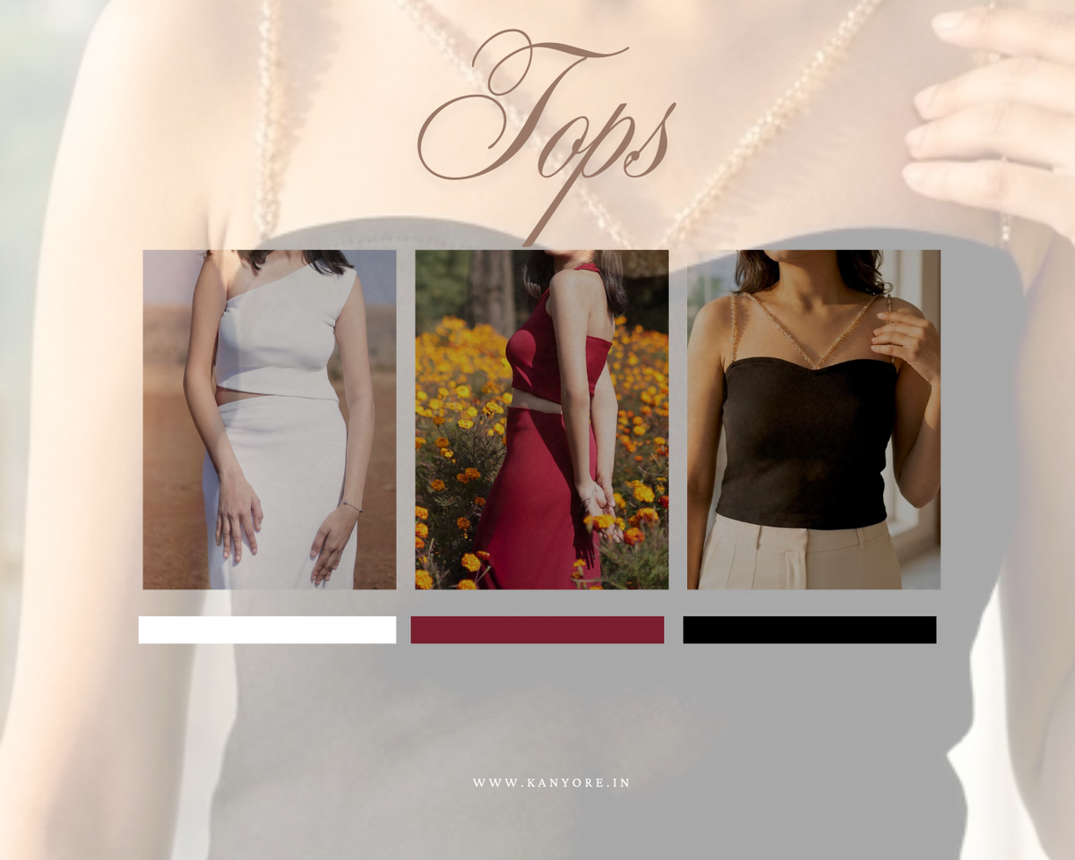 Tops collection image this defines kanyore collection of tops in desi western fashion 